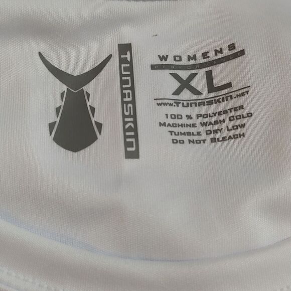 Tunaskin Island Jane Key West white hibiscus short sleeve top   Sz XL NWOT - Picture 4 of 4